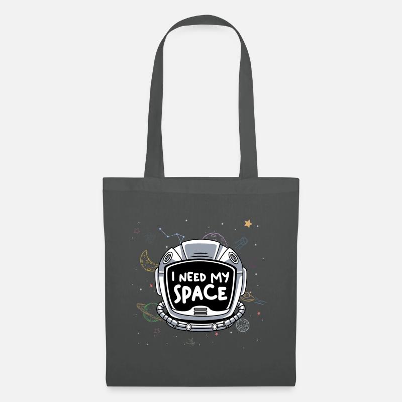 Astronaut Weltall I Need Space Raumfahrt Geschenk - Stoffbeutel - Graphite