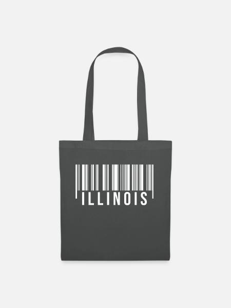 Illinois Barcode - Stoffbeutel - Graphite