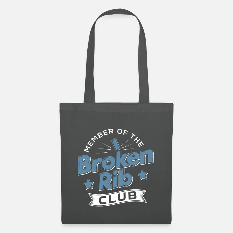 Mitglied der Broken Rib Club Geschenk - Stoffbeutel - Graphite