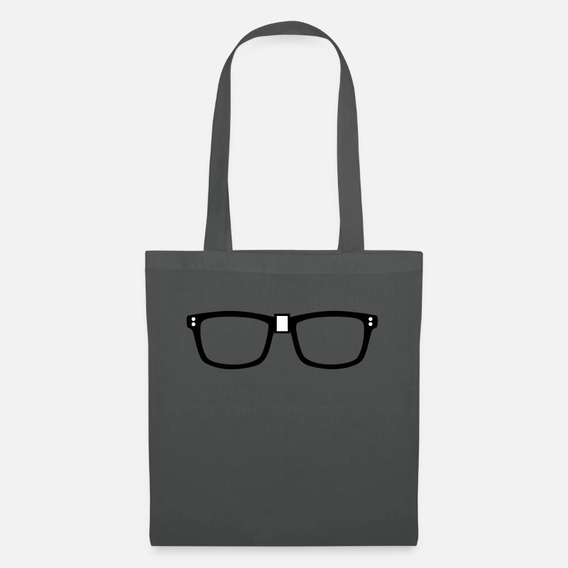glasses - Nerd - Tote Bag - graphite grey