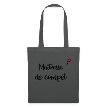 Maîtresse de compet - Sac en tissu - gris graphite - Devant