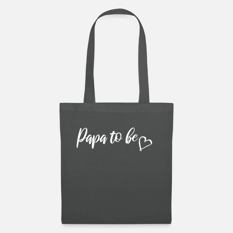 Papa to be - werdender Vater mit Herz - Stoffbeutel - Graphite