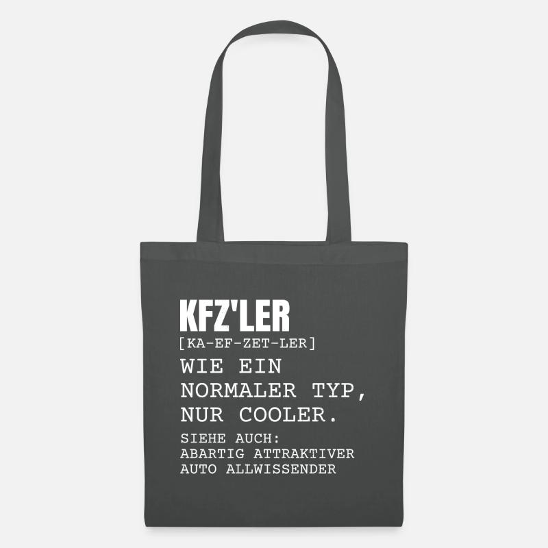 KFZ'ler Auto Mechatroniker Definition - Stoffbeutel - Graphite