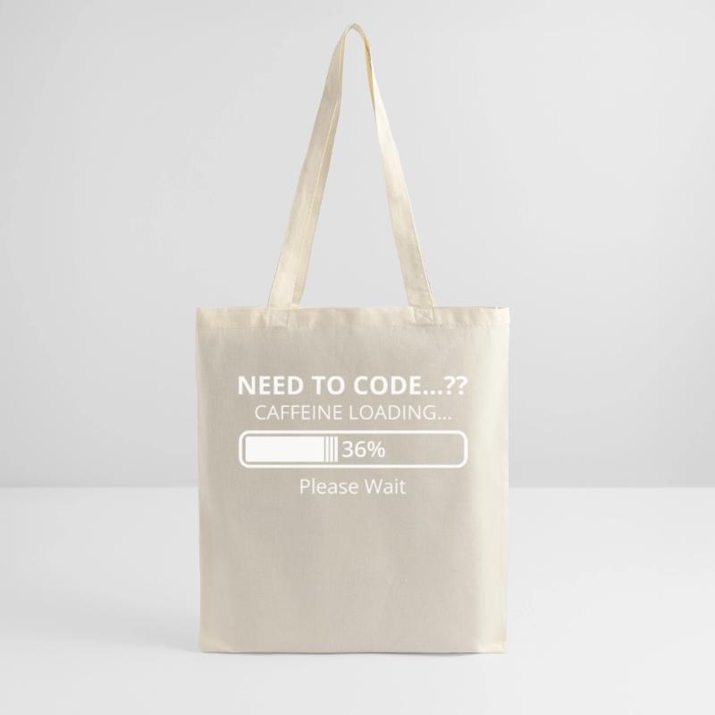 Need To Code Caffeine Loading Please Wait Develope Stoffbeutel