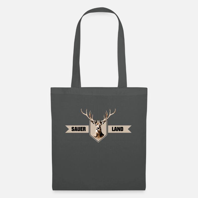 Sauerland Hirsch 01 - Stoffbeutel - Graphite