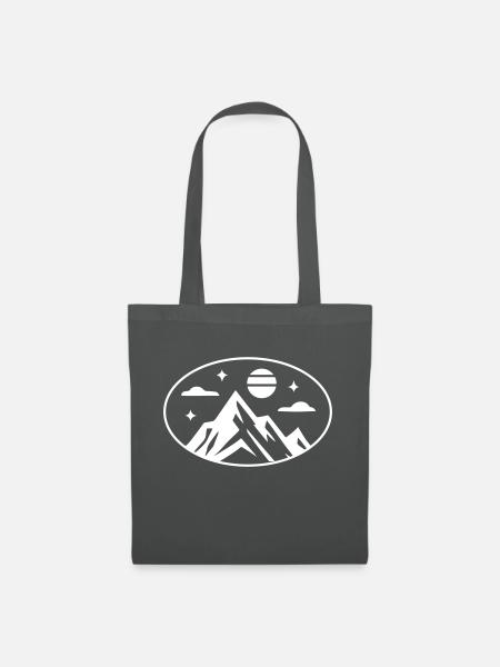 Berge Symbol - Stoffbeutel - Graphite