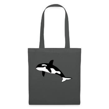 orca orka wal killer whale delfin delphin dolphin - Stoffbeutel - Graphite - Vorne