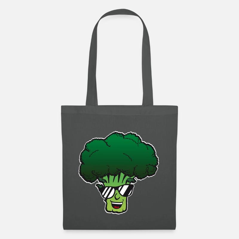 Broccoli mit Sonnenbrille - Stoffbeutel - Graphite