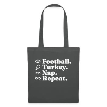 American Football Footballtrainer Footballspieler - Stoffbeutel - Graphite - Vorne
