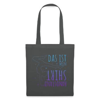 Das Ist Mein Handstand Shirt Trainer Sportverein T - Stoffbeutel - Graphite - Vorne