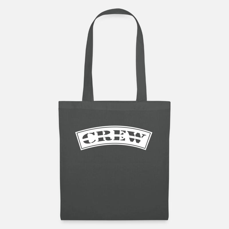 Crew gebogen Design Patch - Stoffbeutel - Graphite