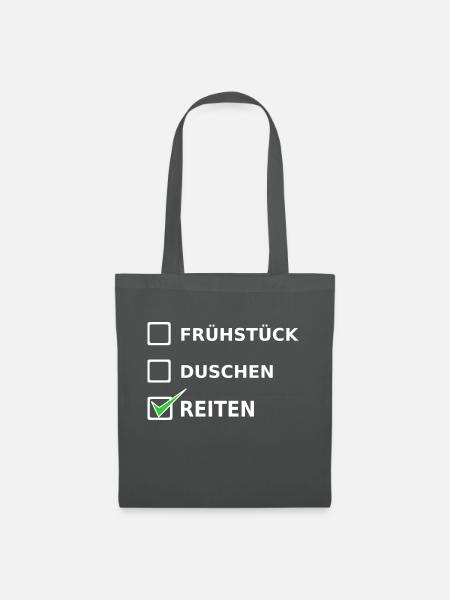 Reiten - Stoffbeutel - Graphite
