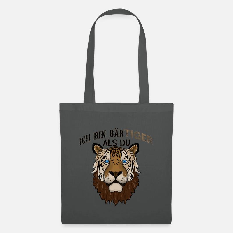 Ich bin BärTiger als du - Stoffbeutel - Graphite