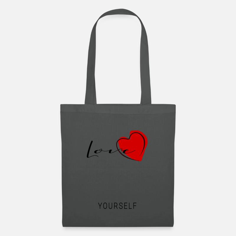 love yourself - Stoffbeutel - Graphite