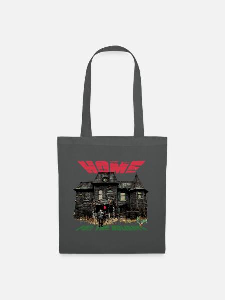 ES – Home For The Holidays Horrorhaus - Stoffbeutel - Graphite