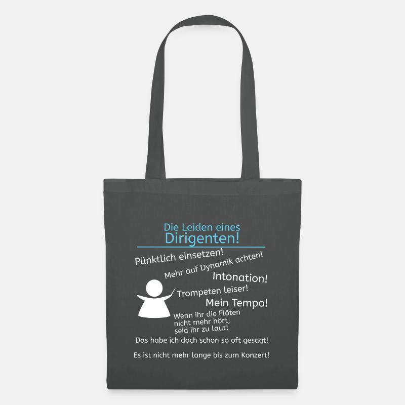 Die Leiden eines Dirigenten Geschenk Orchester - Stoffbeutel - Graphite