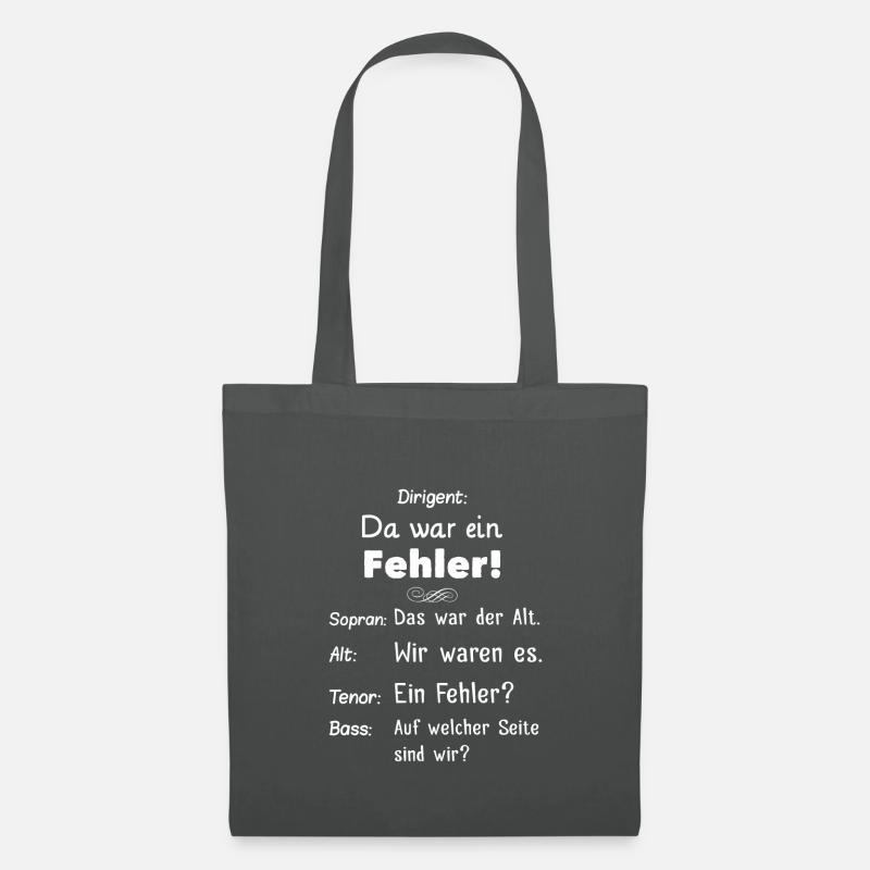Da war ein Fehler Dirigent Geschenk Chorprobe Chor - Stoffbeutel - Graphite