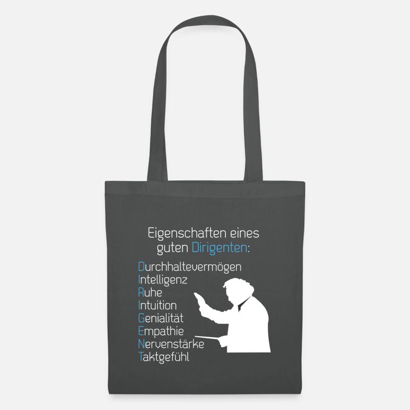 Eigenschaften eines Dirigenten Chor Chorsingen - Stoffbeutel - Graphite