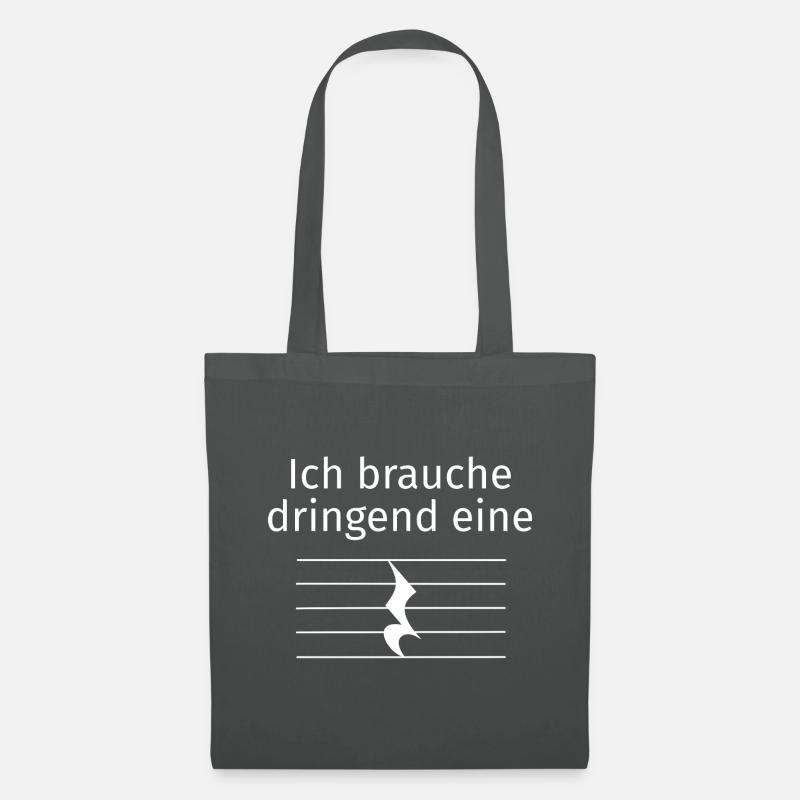 Ich brauche dringend eine Pause! - Musiker Musik - Stoffbeutel - Graphite