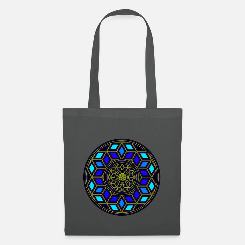 Goa Psy Dice Design Circle Yoga Pattern - Tote Bag - graphite grey
