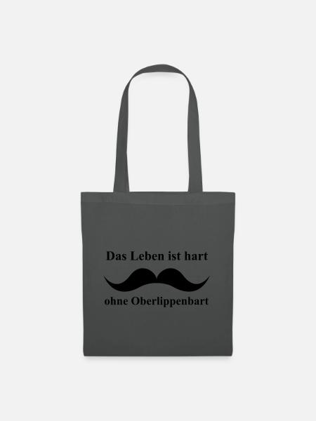 Oberlippenbart - Stoffbeutel - Graphite