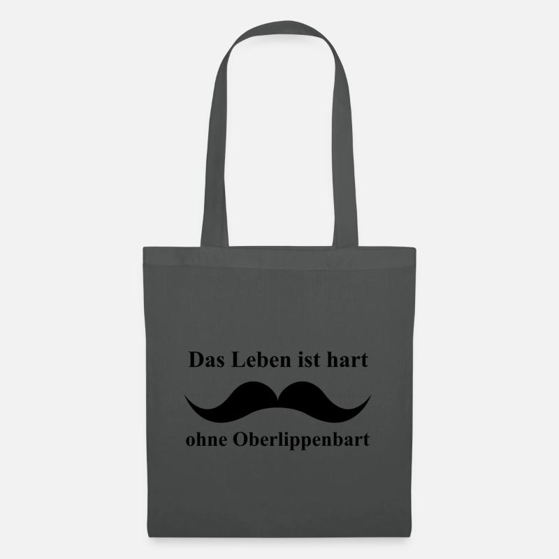 Oberlippenbart - Stoffbeutel - Graphite