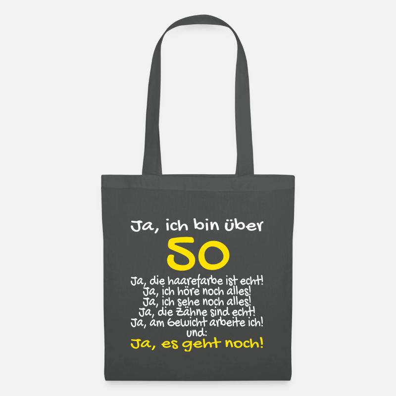 50 Ja es geht noch! - Stoffbeutel - Graphite