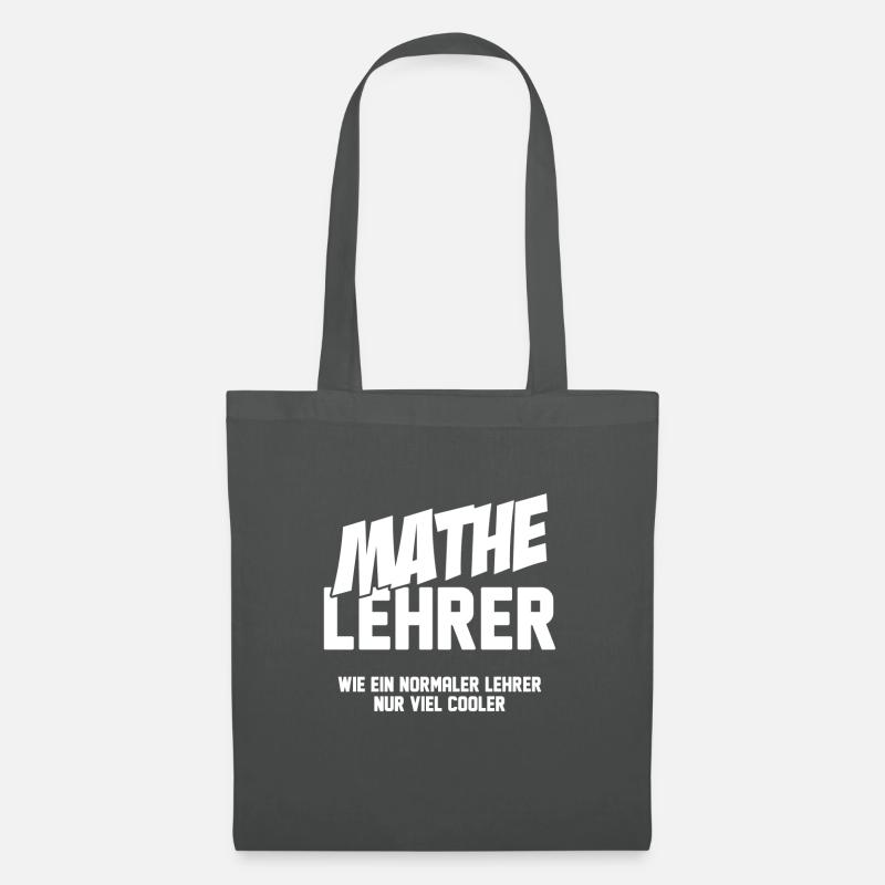 Mathelehrer Mathe Mathematik Lehrer Geschenkidee - Stoffbeutel - Graphite