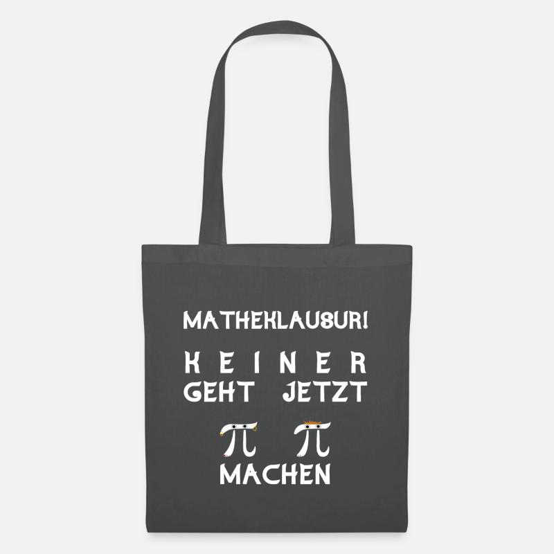 Mathe Lehrer Matheklausur Sprüche lustig Geschenk - Stoffbeutel - Graphite