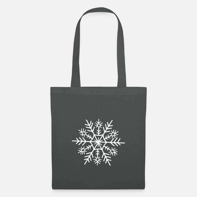 Schneeflocke - Stoffbeutel - Graphite