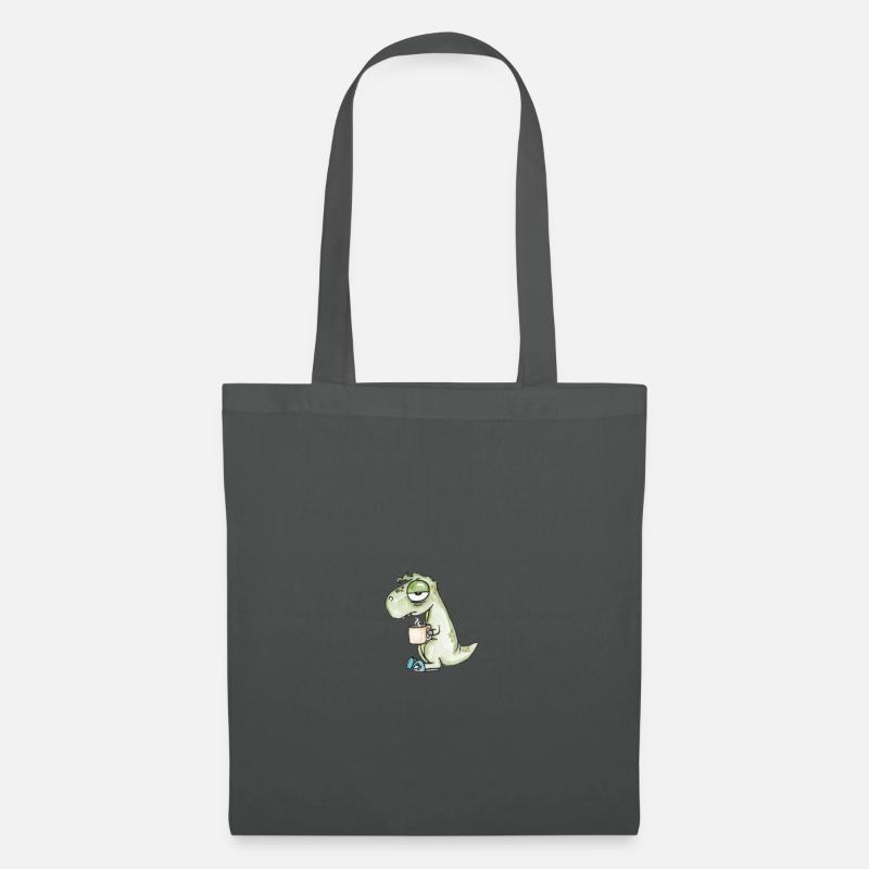 Zombie Dino Geschenk Idee - Stoffbeutel - Graphite
