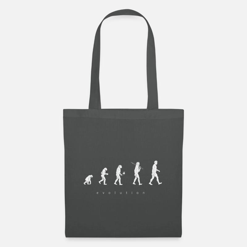 Human evolution - Stoffbeutel - Graphite