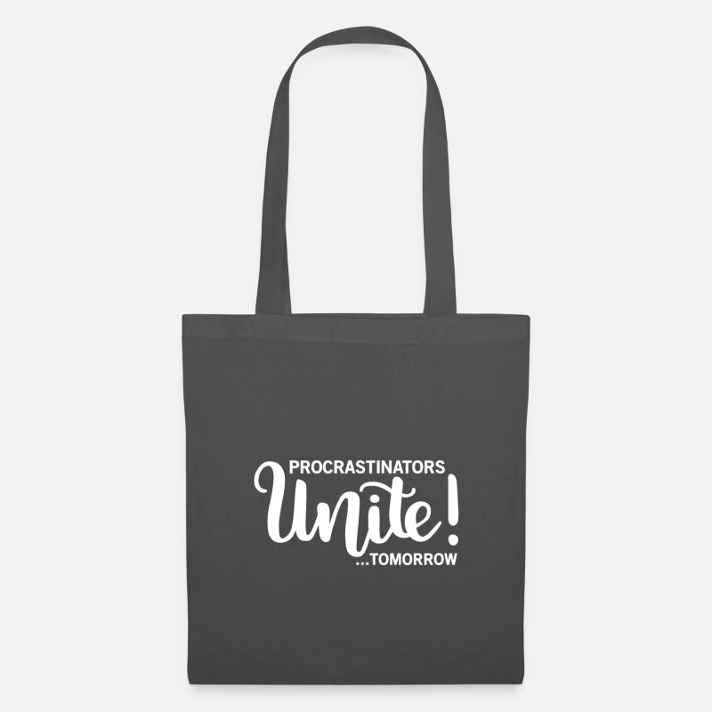 Prokrastination Aufschieben Spruch Geschenk Lustig - Stoffbeutel - Graphite
