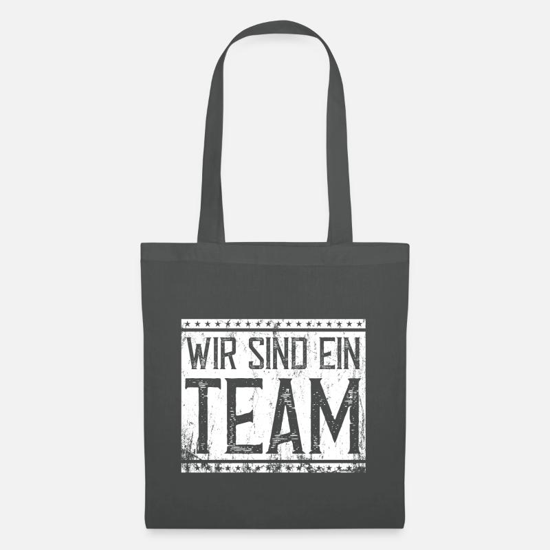 wir sind ein team - Stoffbeutel - Graphite