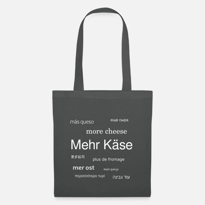 Mehr Käse - Stoffbeutel - Graphite