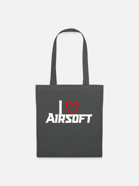 iLoVeAirsoft white - Stoffbeutel - Graphite