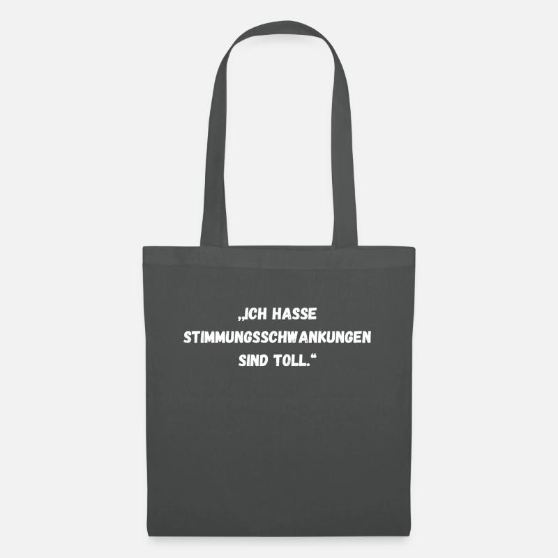 Spruch - Stoffbeutel - Graphite