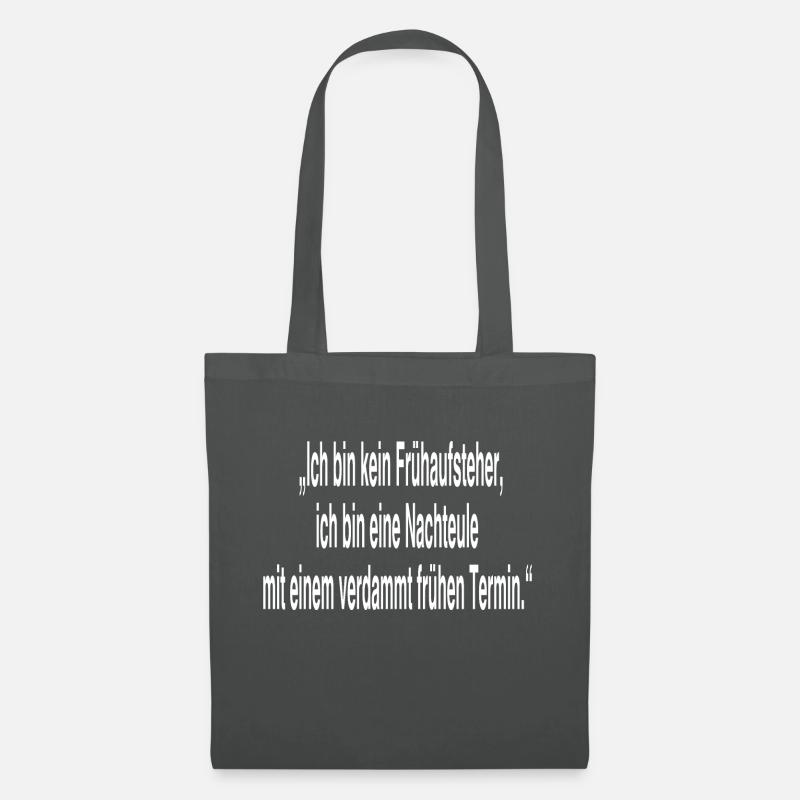 Nachteule - Stoffbeutel - Graphite