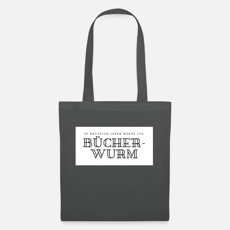 Bücherwurm - Stoffbeutel - Graphite