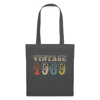 Vintage 1969- 55 th birthday - 55 ans - Sac en tissu - gris graphite - Devant
