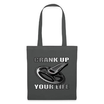 Crank Up Your Life design for bike lovers - Tote Bag - graphite grey - Front