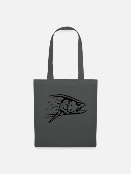 truite - Sac en tissu - gris graphite