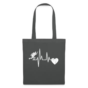 Bowling Cone Bowler Cadeau Bowling Boule Bowling Bowling - Sac en tissu - gris graphite - Devant