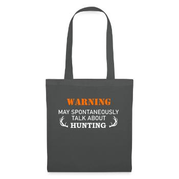 warning may spontaneously talk about hunting - Sac en tissu - gris graphite - Devant