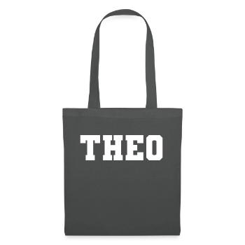 Nom - Théo - Sac en tissu - gris graphite - Devant