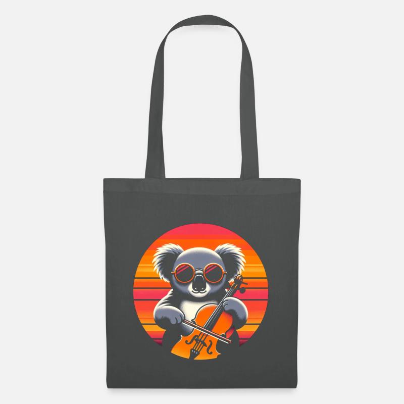 Cello Koala - Stoffbeutel - Graphite