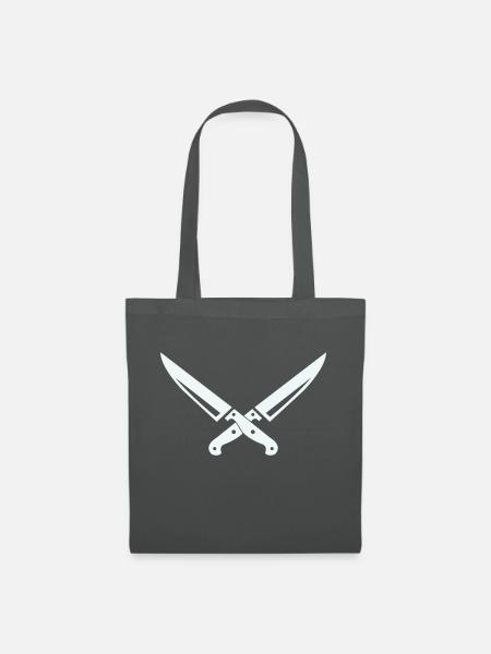 Messer Symbol - Stoffbeutel - Graphite