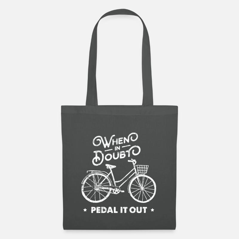 Fahrrad radfahren spruch - Stoffbeutel - Graphite
