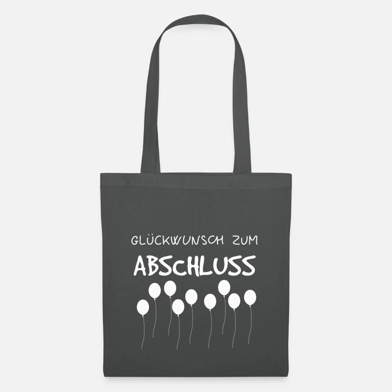 Glückwunsch zum Abschluss - Geschenkidee Prüfung - Stoffbeutel - Graphite