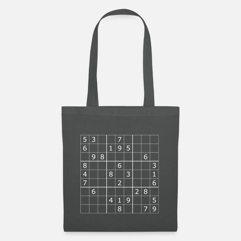 Sudoku - Stoffbeutel - Graphite